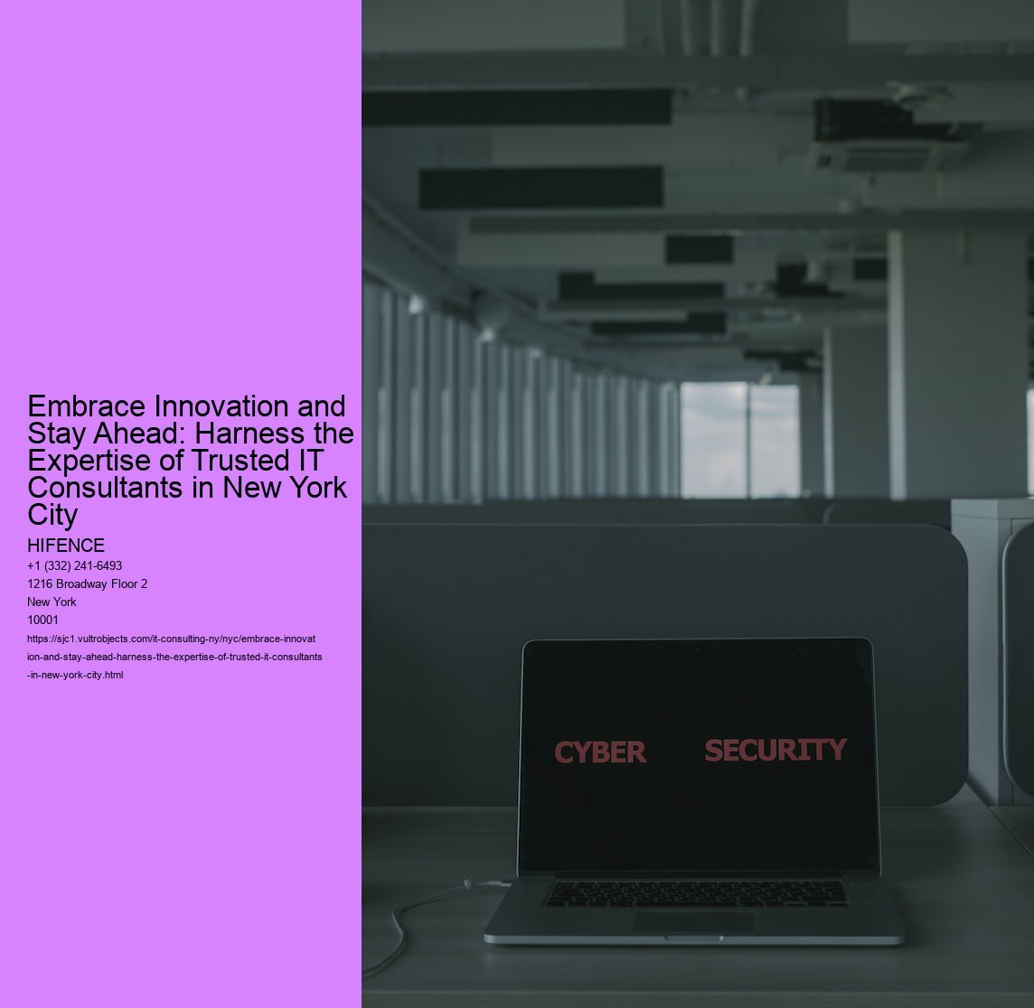 Embrace Innovation and Stay Ahead: Harness the Expertise of Trusted IT Consultants in New York City