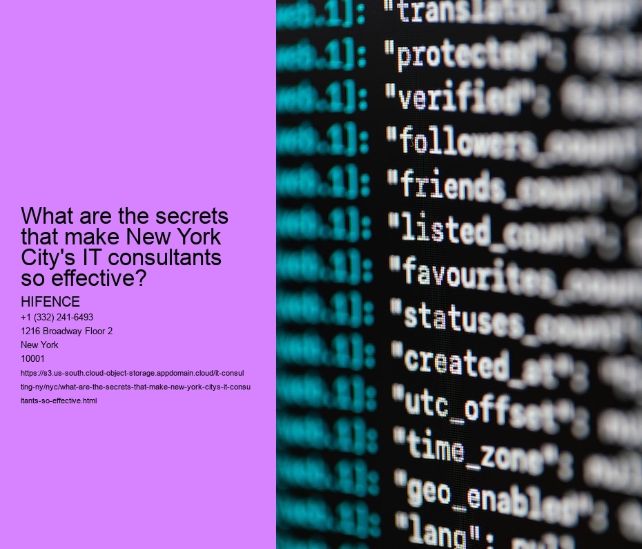 What are the secrets that make New York City's IT consultants so effective?